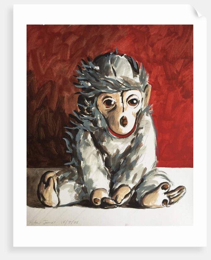 White Monkey on Red, 2006 by Peter Jones