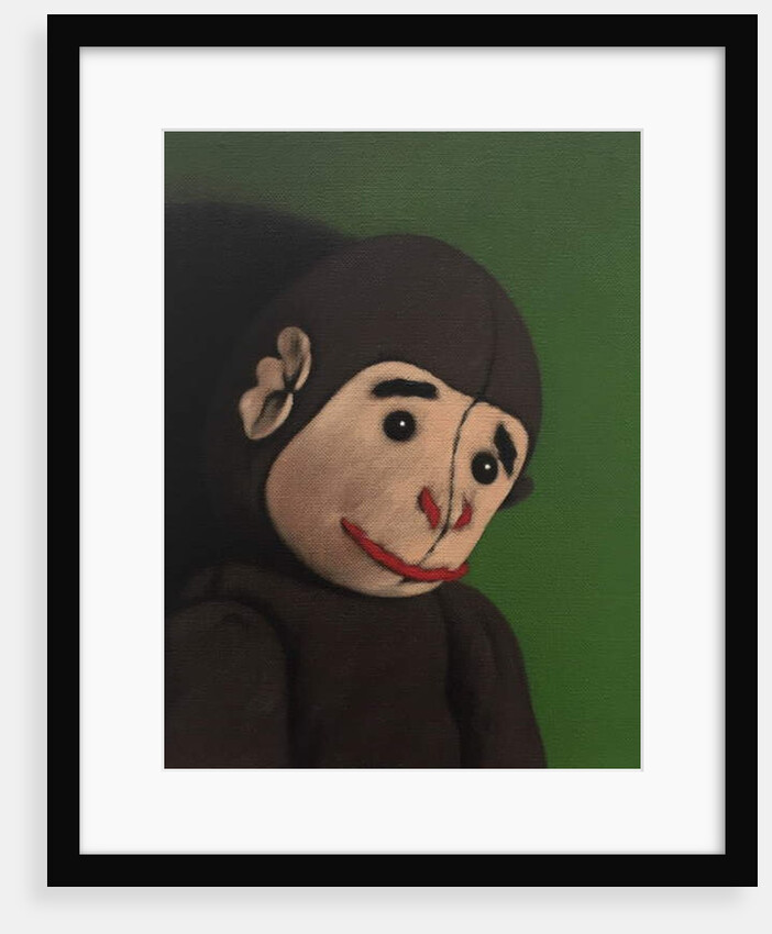 Monkey Portrait on Green, 2005 by Peter Jones