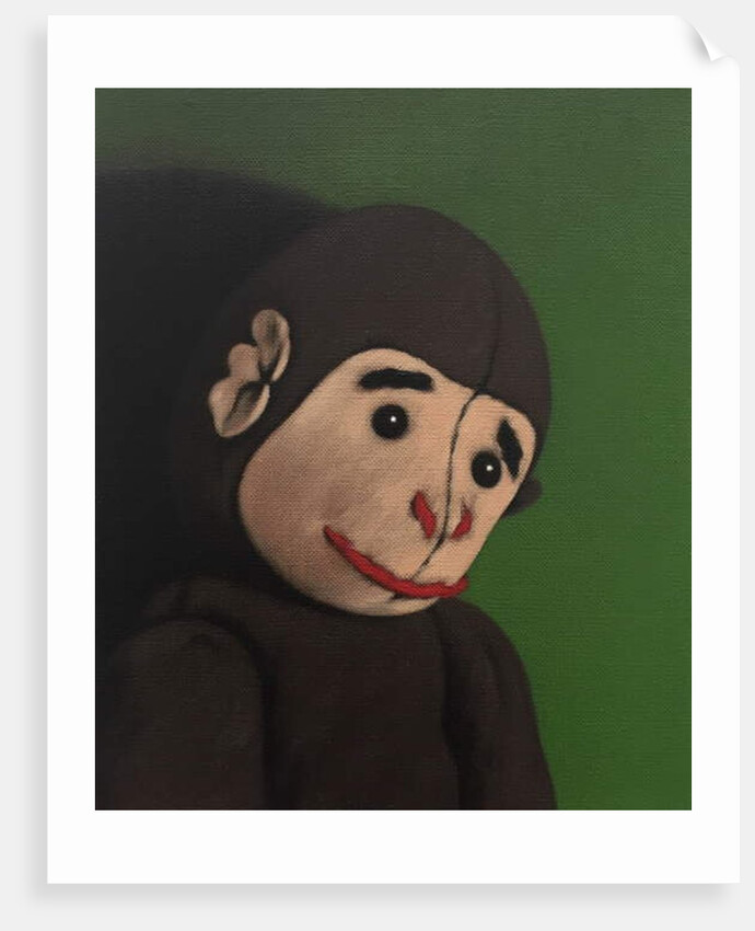Monkey Portrait on Green, 2005 by Peter Jones