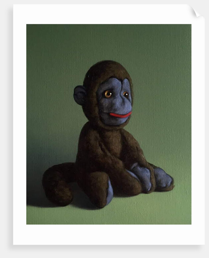 Brown Monkey on Green, 2016 by Peter Jones