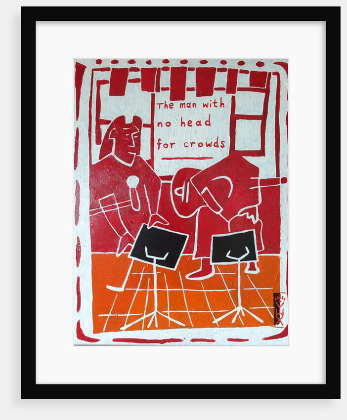 The man with no head for crowds, 2012 by Timothy Nathan Joel