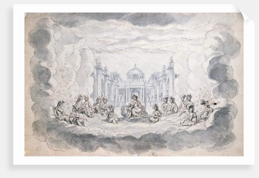 Theatre scene, late 17th century by French School