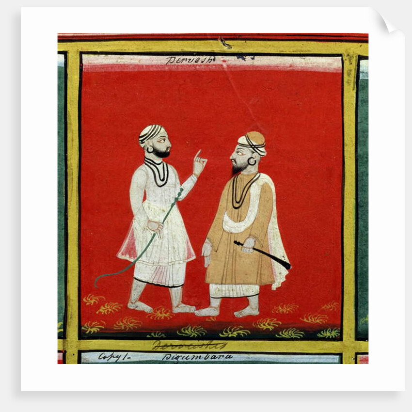 Two Dervishes, Religious Mendicants, Udaipur, c.1810-20 by Indian School