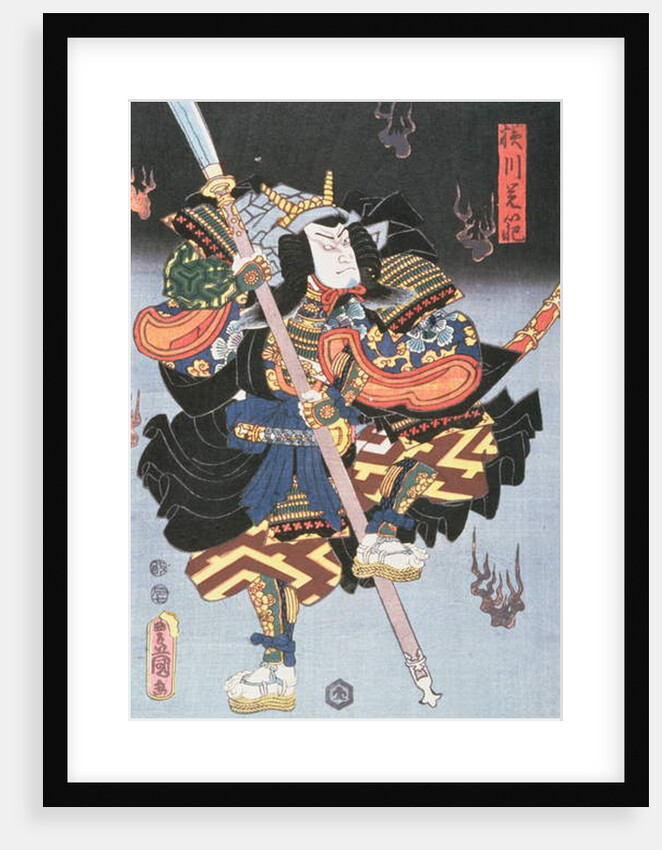 Kamezo As The Warrior Monk, in a scene from 'Sembouzakura' at the Ichimura Theatre, 1856 by Utagawa (1786-1865) Kunisada