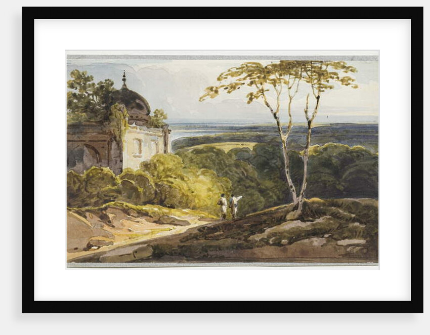 Landscape view with Muslim domed tomb, 1819 by George Chinnery