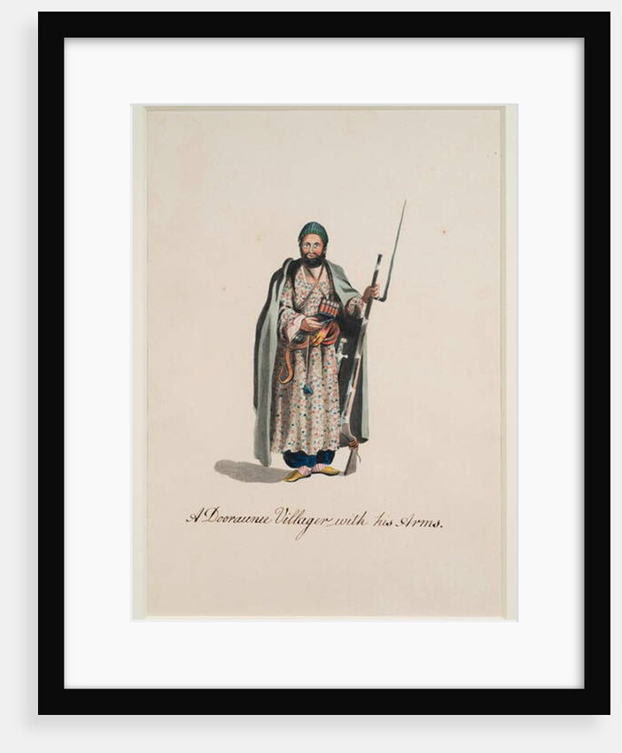 A Dooraunee Villager with his Arms, 1815 by Robert Melville Grindlay