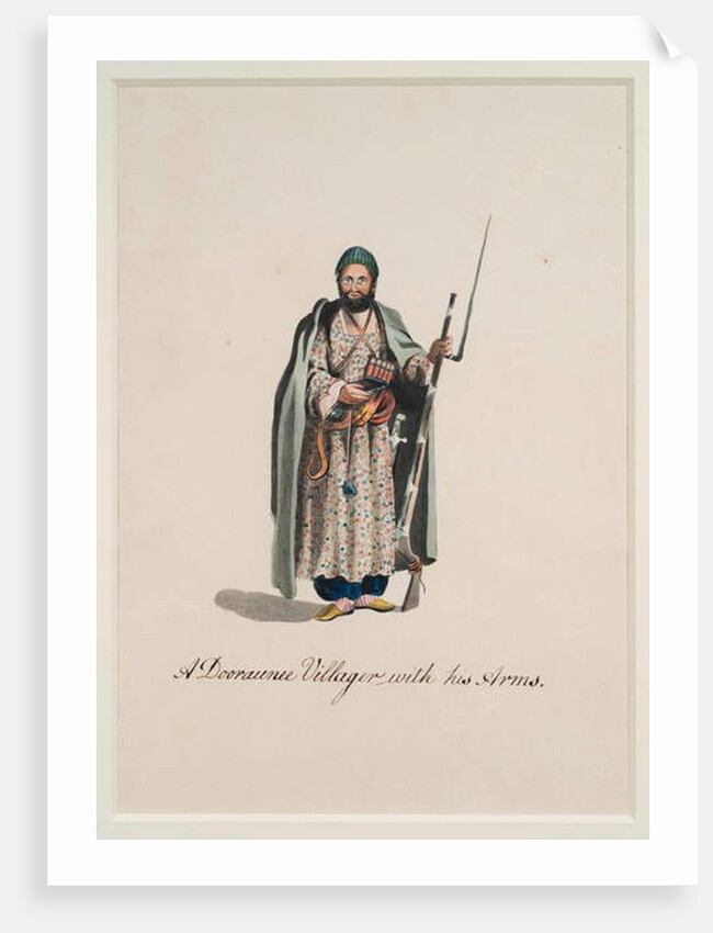 A Dooraunee Villager with his Arms, 1815 by Robert Melville Grindlay