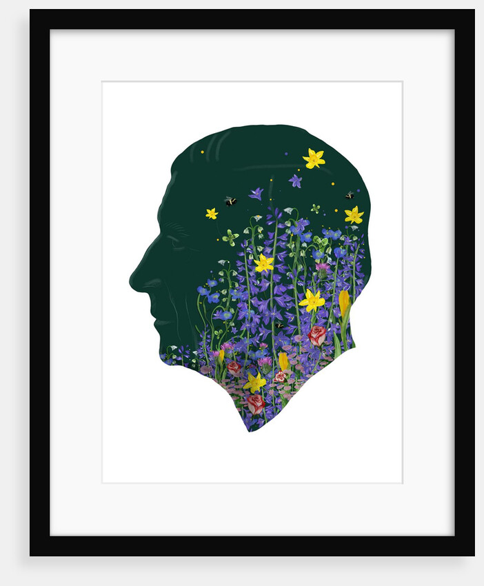 King Charles III, Coronation Floral Portrait, 2023 by Marianna Kulukundis