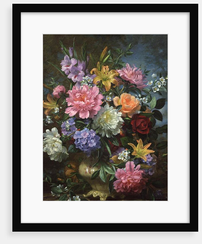 Peonies and mixed flowers by Albert Williams