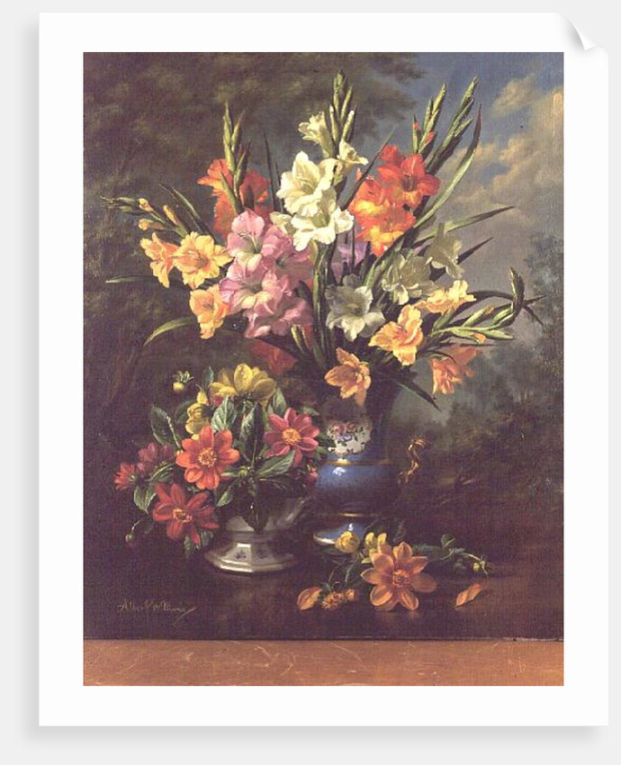 AB/106/2/B Gladioli and Dahlias by Albert Williams