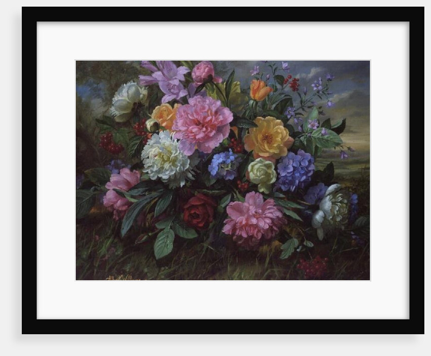 AB/18 Peonies and Hydrangea by Albert Williams