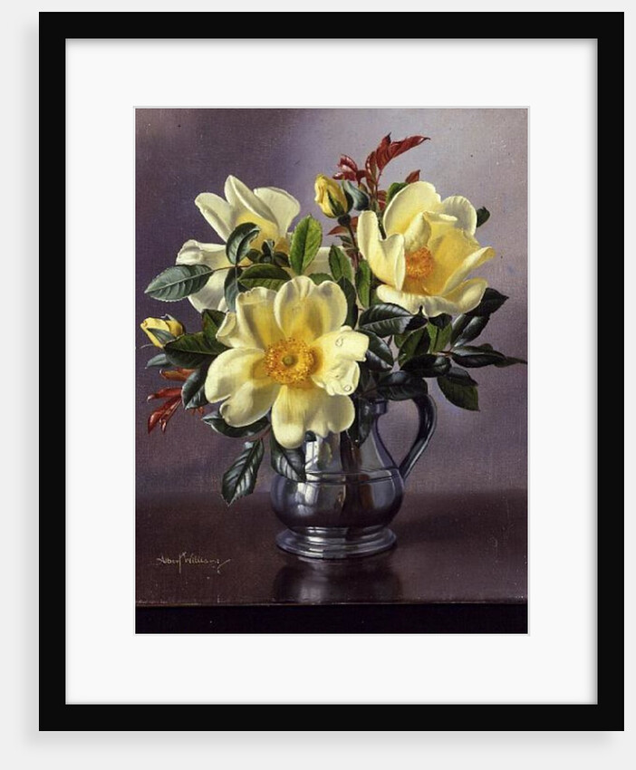 AB96 Yellow Roses in a Tankard by Albert Williams
