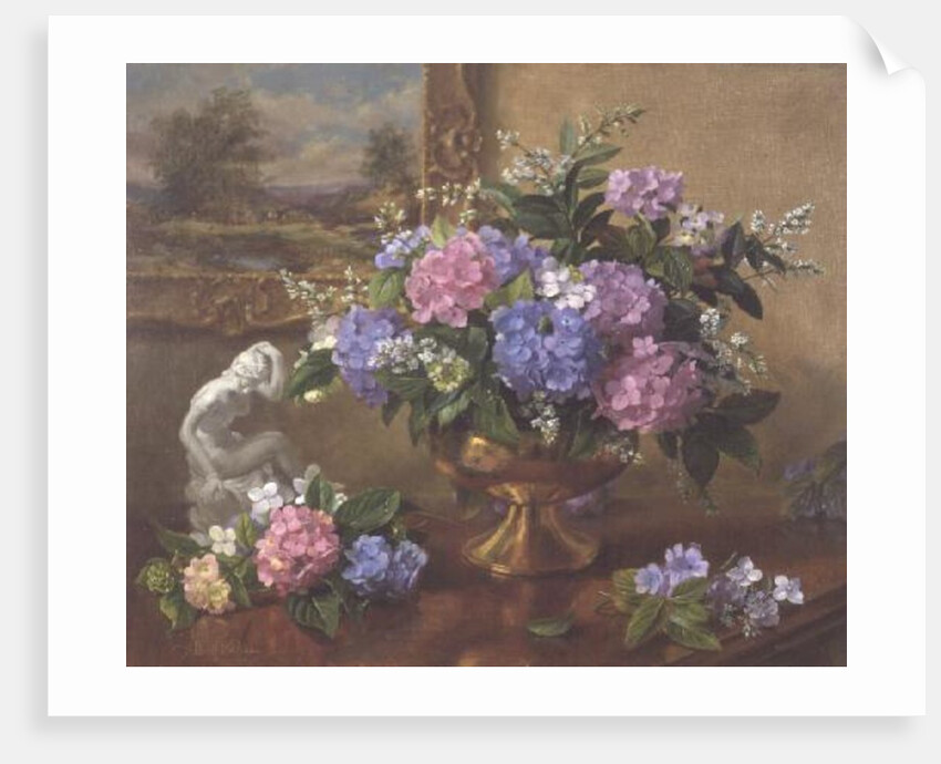 AB211B Still Life of Hydrangeas and Lilacs by Albert Williams