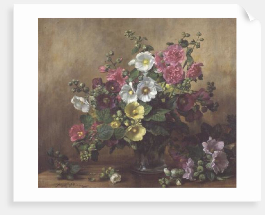 AB/257 Hollyhocks of Late September by Albert Williams