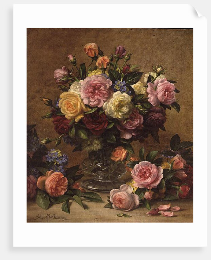 A Cluster of Victorian Roses by Albert Williams
