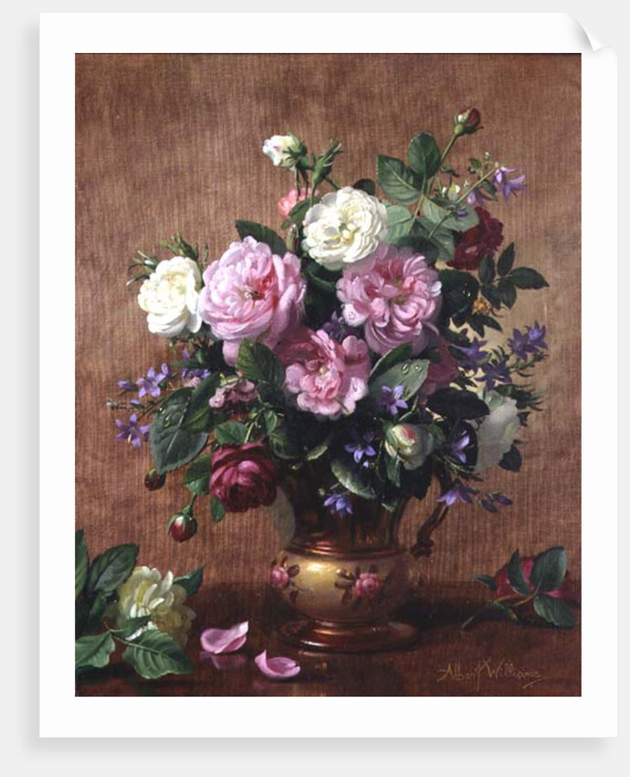 Roses in a Rose-Enamelled Vase, 1995 by Albert Williams