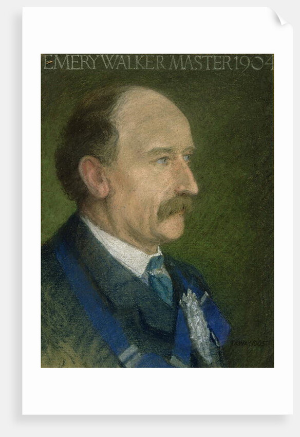 Emery Walker, Master of the Art Workers' Guild in 1904 by Thomas Robert Way