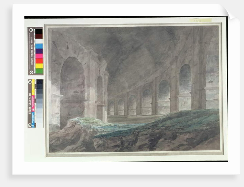 Interior of the Lower Ambulatory of the Colosseum, Rome, 1778 by John Robert Cozens