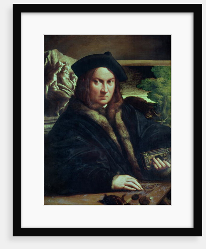 Portrait of a gentleman wearing a beret by Parmigianino