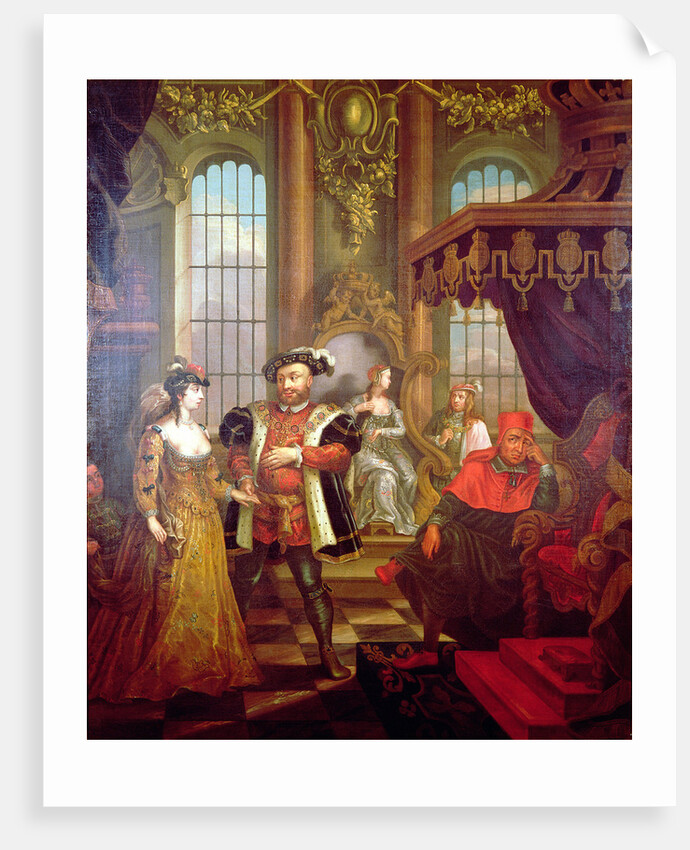 Henry VIII introducing Anne Boleyn at court by William Hogarth (after)