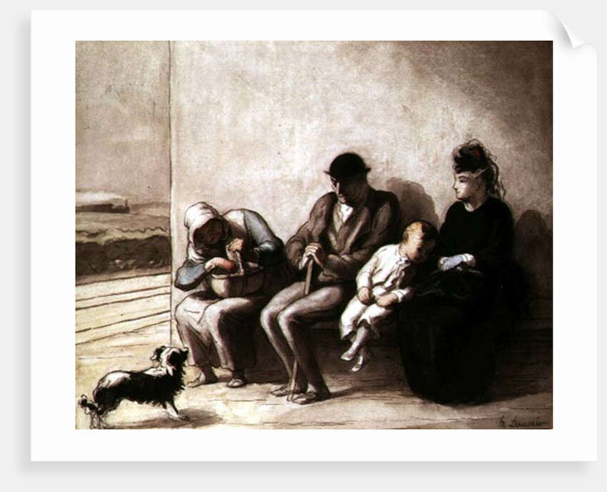 Wayside Railway Station by Honore Daumier