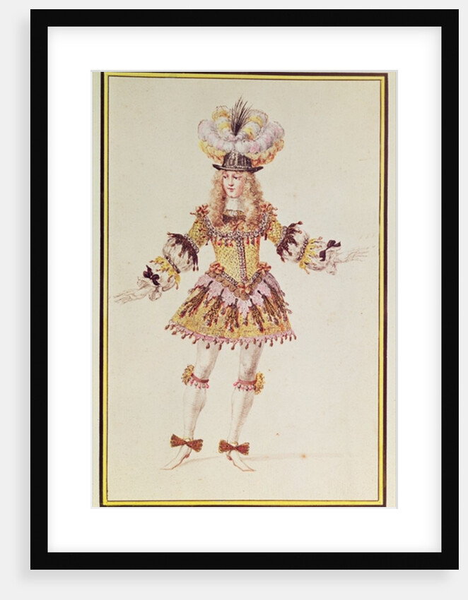 Costume design for male dancer, c.1660 by Henry Gissey