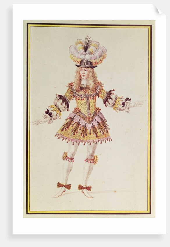 Costume design for male dancer, c.1660 by Henry Gissey