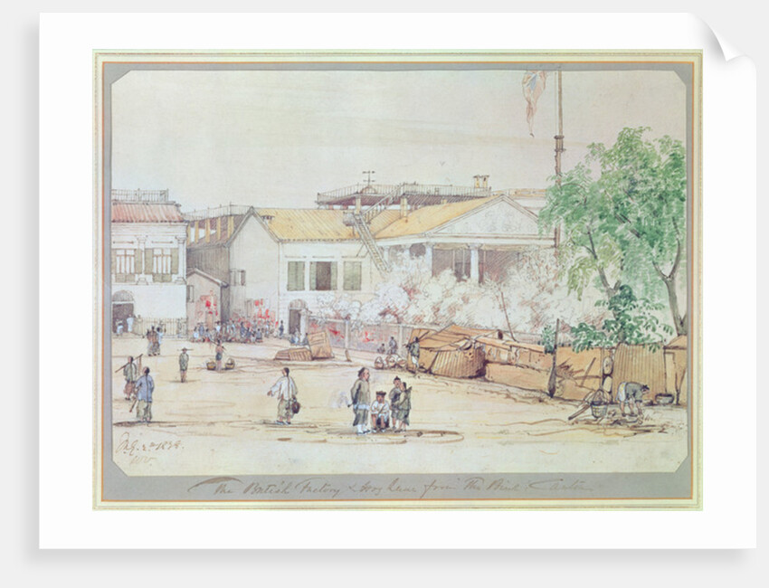 The British Factory on Hog Lane, Canton, 1838 by Werner Varnham