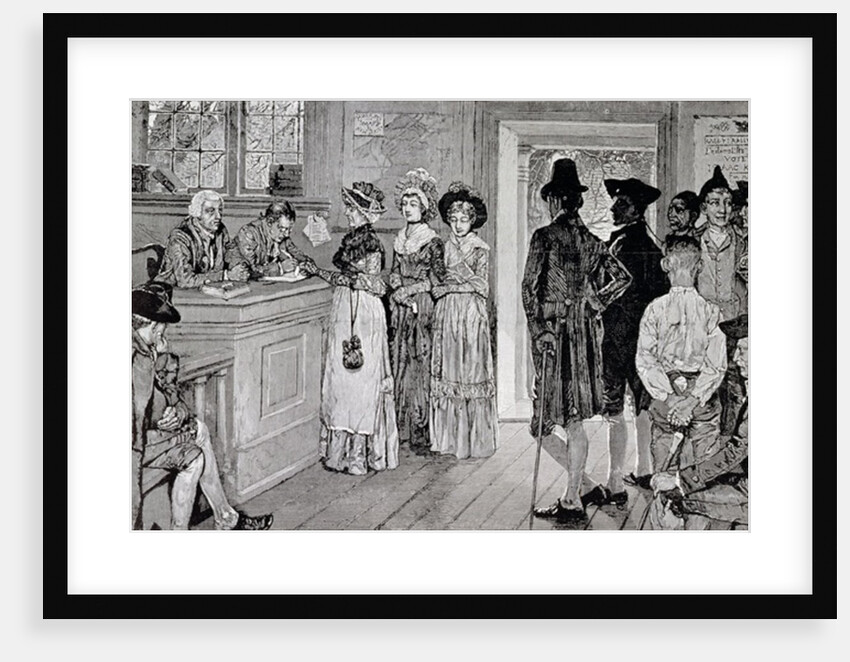 Women at the Polls in New Jersey by Howard (after) Pyle