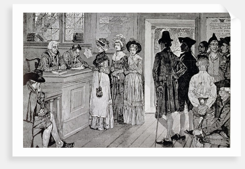 Women at the Polls in New Jersey by Howard (after) Pyle