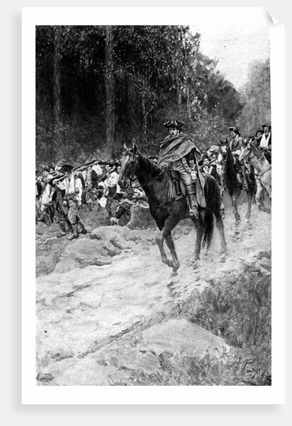 Washington's Retreat from Great Meadows by Howard (after) Pyle