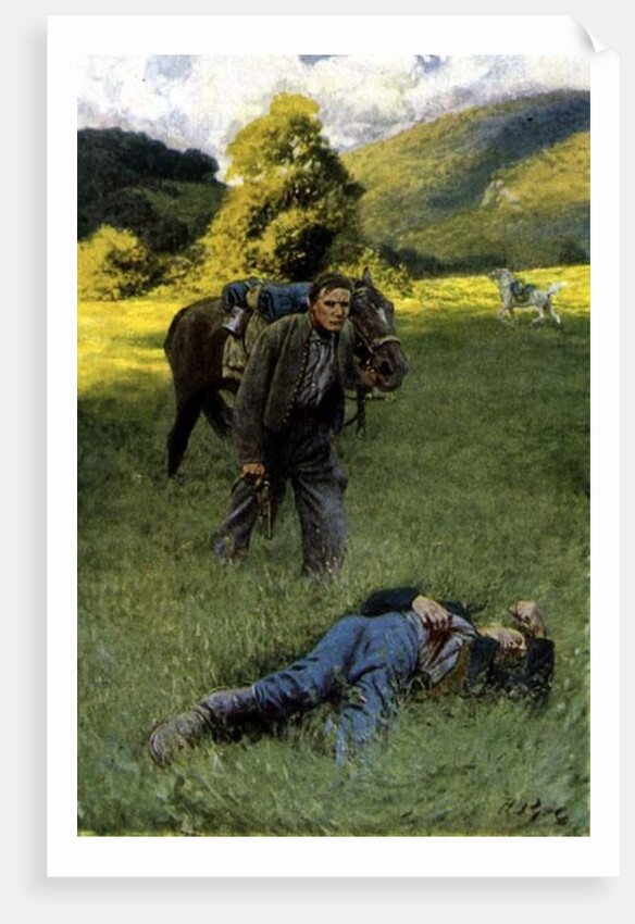 A Lonely Duel in the Middle of a Great Sunny Field by Howard Pyle (after)