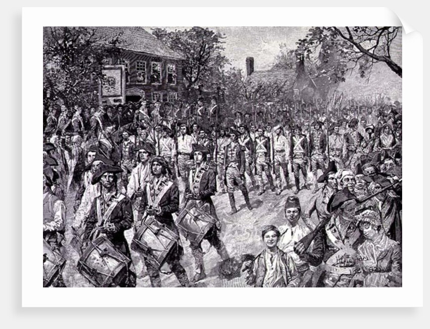 The Continental Army Marching Down the Old Bowery, New York, 25th November 1783 by Howard (after) Pyle