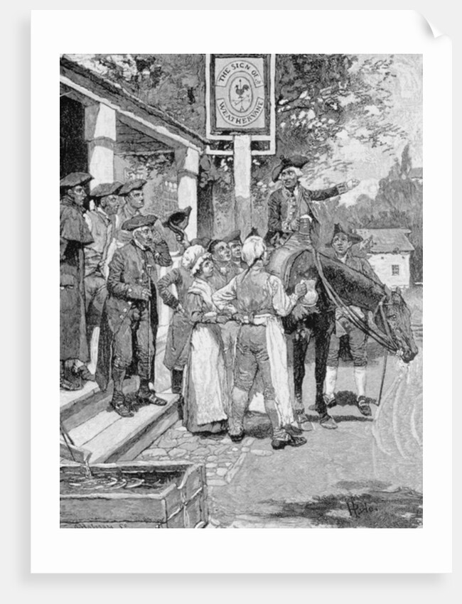 He Stops at the Sign of the Weathervane by Howard Pyle (after)