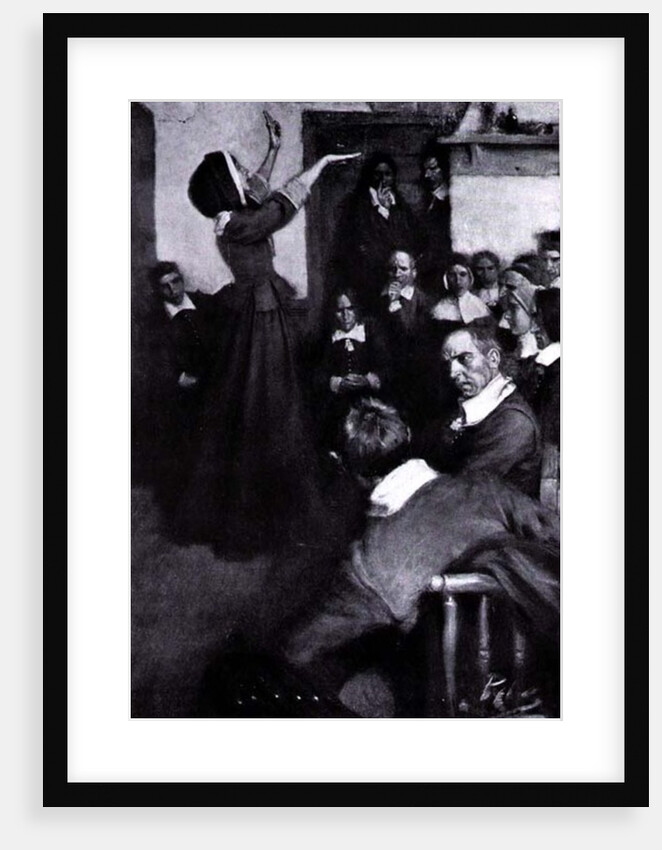 Anne Hutchinson Preaching in her House in Boston, 1637 by Howard (after) Pyle