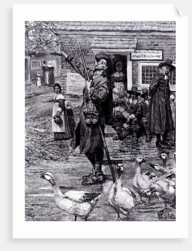 A Quaker Exhorter in New England by Howard (after) Pyle