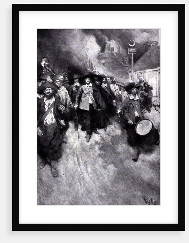 The Burning of Jamestown, 1676 by Howard Pyle