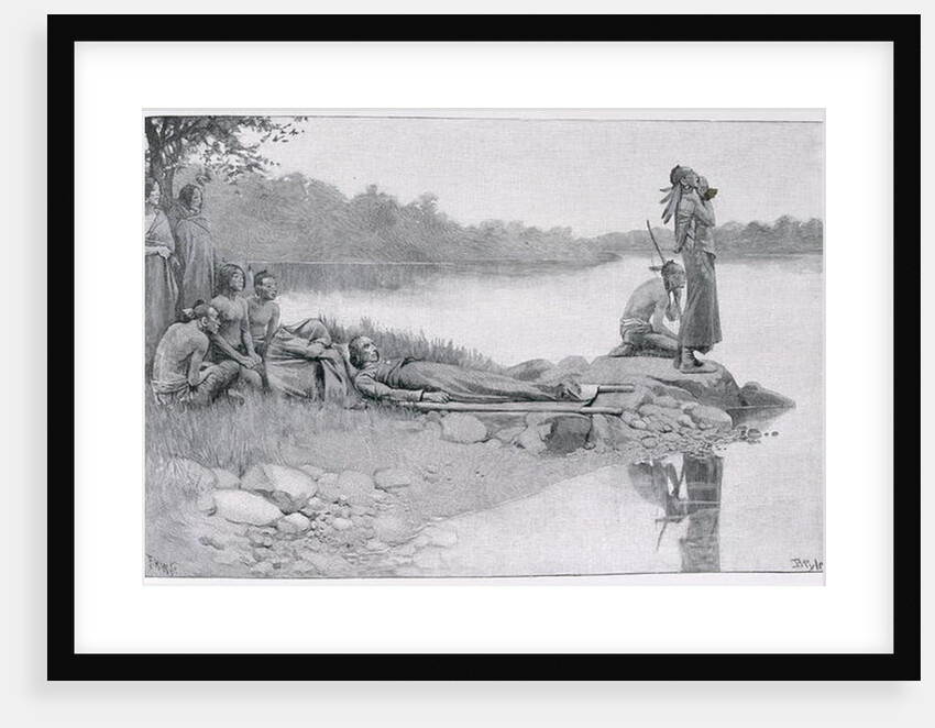 The Death of Indian Chief Alexander, Brother of King Philip by Howard (after) Pyle