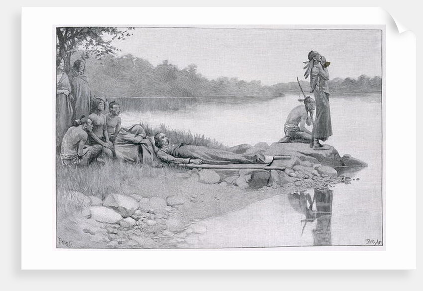 The Death of Indian Chief Alexander, Brother of King Philip by Howard (after) Pyle