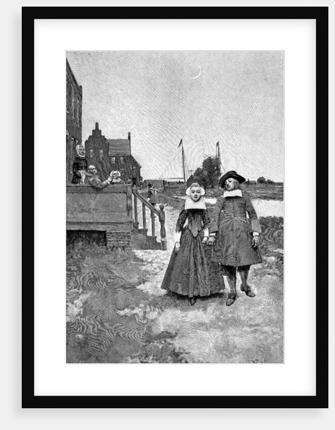 Along the Canal in Old Manhattan by Howard (after) Pyle