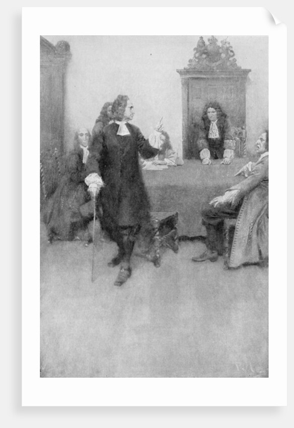 An Interview between Sir Edmund Andros and James Blair illustration from 'Colonies and Nation' by Woodrow Wilson, pub. in Harper's Magazine, 1901 by Howard Pyle