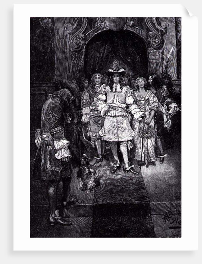 Quaker and King at Whitehall by Howard (after) Pyle