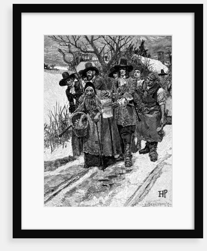 Arresting a Witch, engraved by J. Bernstrom by Howard (after) Pyle