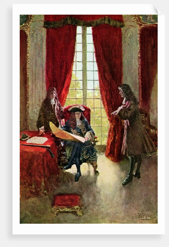 La Salle Petitions the King for Permission to Explore the Mississippi by Howard (after) Pyle