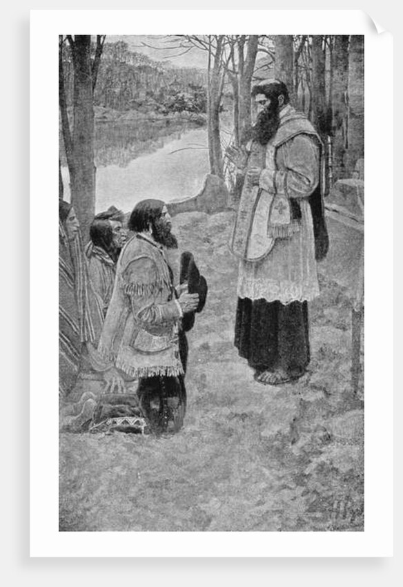 Father Hennepin Celebrating Mass by Howard (after) Pyle