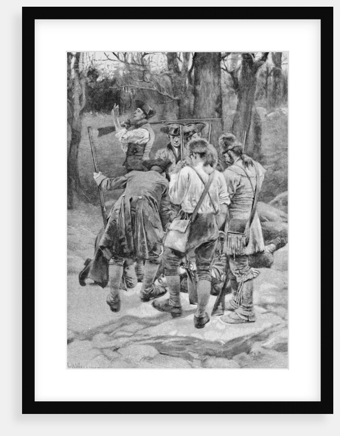 Finding the Body of One of their Companions, Scalped and Horribly Mangled, engraved by F.H. Wellington by Howard (after) Pyle