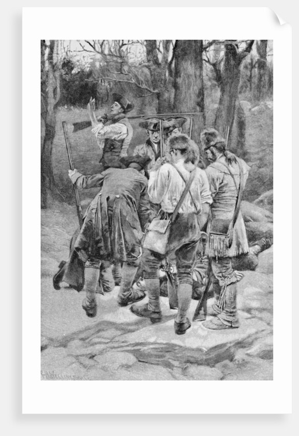 Finding the Body of One of their Companions, Scalped and Horribly Mangled, engraved by F.H. Wellington by Howard (after) Pyle