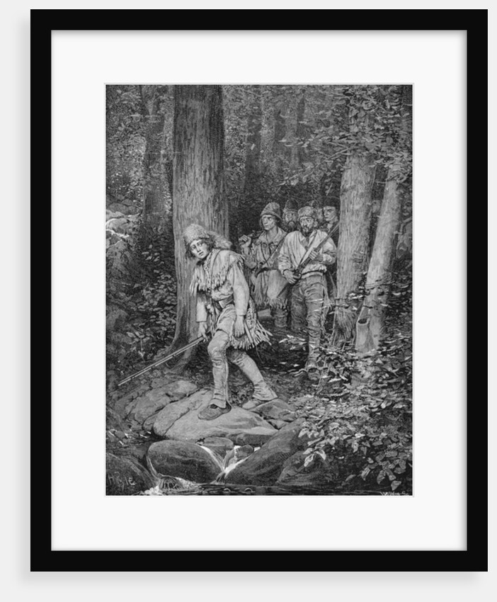 Joseph Brown Leading his Company to Nicojack, the Stronghold of the Chickamaugas by Howard (after) Pyle