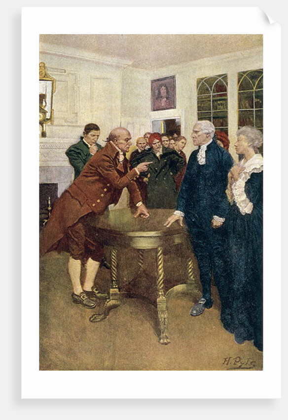 A Committee of Patriots Delivering an Ultimatum to a King's Councillor by Howard (after) Pyle