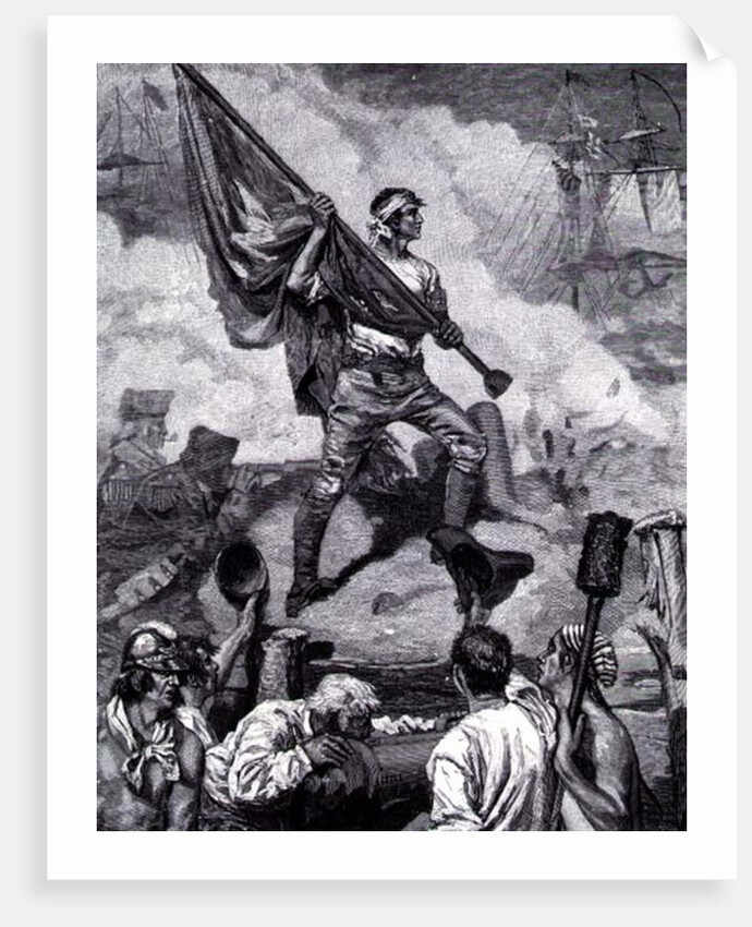 Sergeant Jasper at the Battle of Fort Moultrie, June 28th 1776 by Howard (after) Pyle